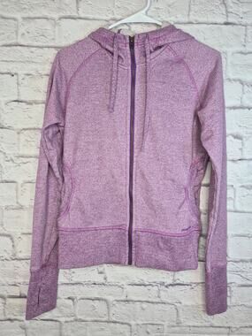 Patagonia Womens M Cloud Stack Full Zip Hoody Heather Purple Fleece 54490